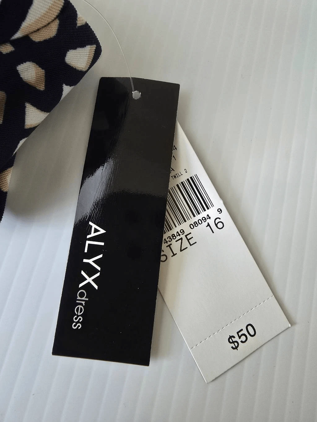 Abito Alyx Shift Tg 16 Navy Marrone Bianco Geometrico