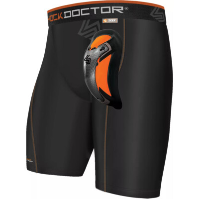 Shock Doctor Youth Ultra Pro Compression Shorts w/ Ultra Carbon FlexCup - Black