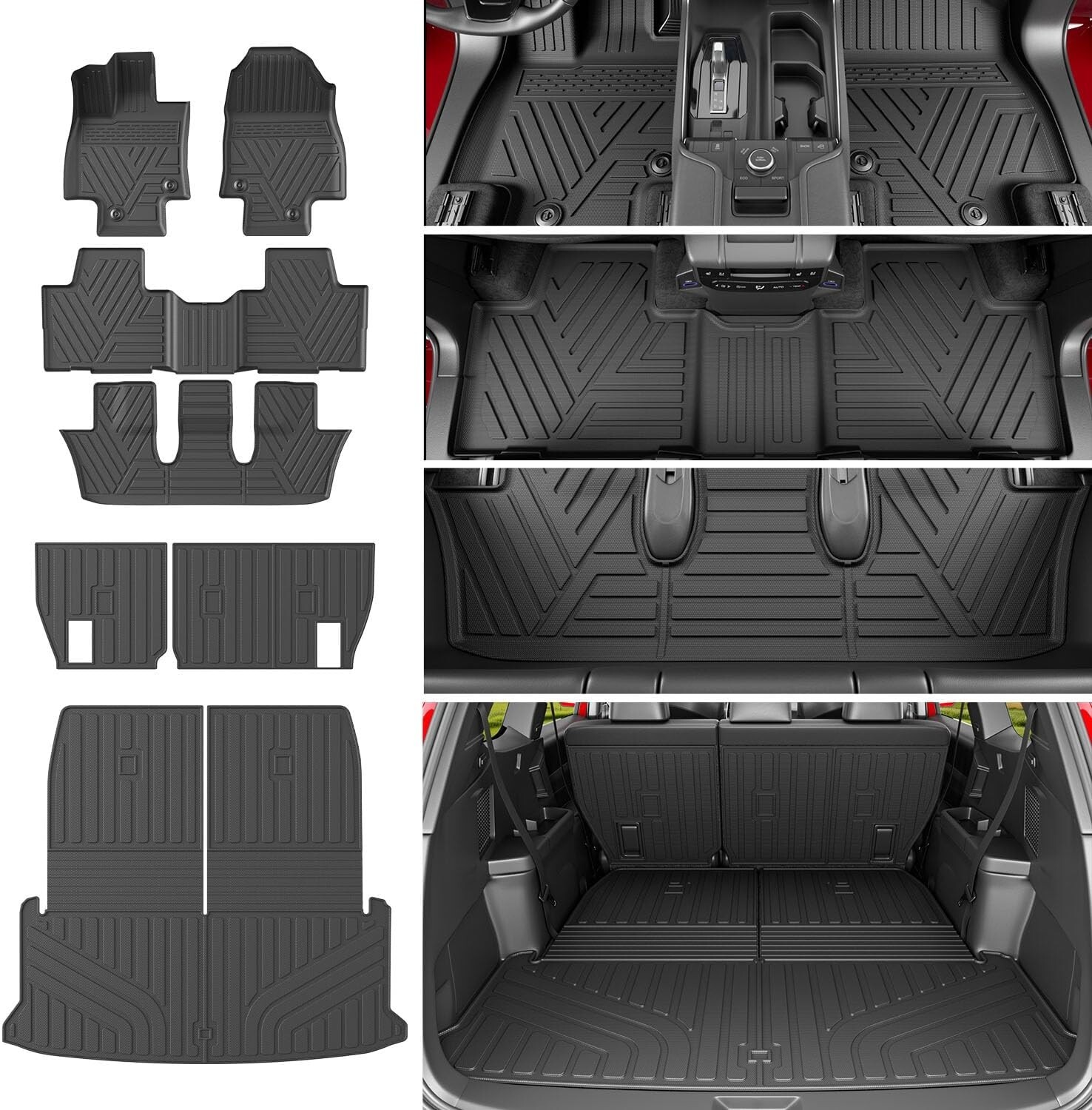 Floor Mats Backrest Mats Trunk Liner For 2024-2025 Lexus TX 350 500H 550H+