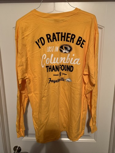 New Missouri Tigers Return to Columbia XLarge XL Long Sleeve T-Shirt Yellow - Picture 3 of 4