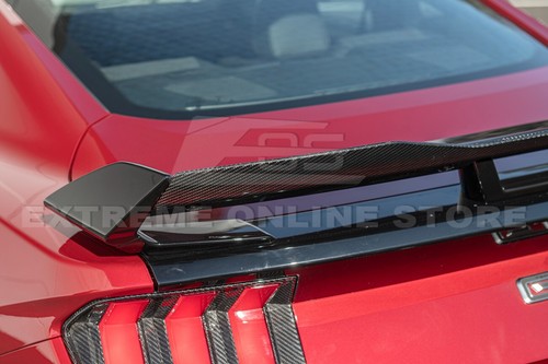 For 24-Up Ford Mustang | DarkHorse Style CARBON FIBER Rear Wickerbill Spoiler - Picture 12 of 24