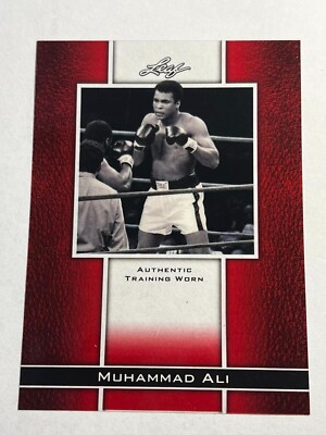 62011 Leaf Metal Prismatic Red Muhammad Ali MISSING # & Training Worn Piece #15