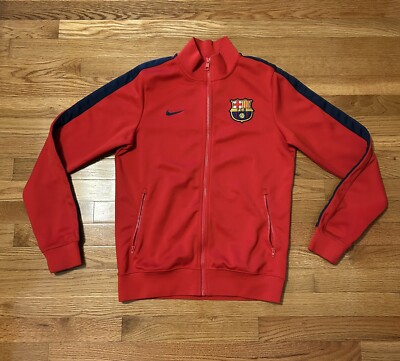 VINTAGE Nike FC Barcelona Training Kit Jacket 2013/14 Small