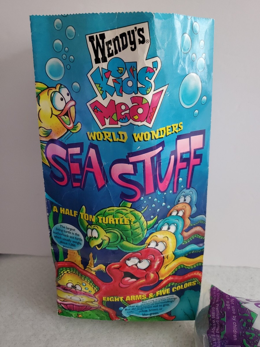 Vintage 1995 Wendys kids Meal Bag With Suprise Toy One Small