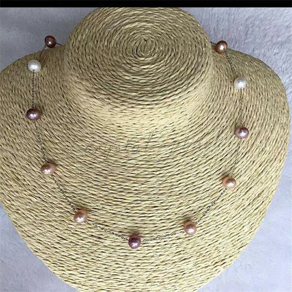Impresionante COLLAR DE PERLAS NATURALES 18" AAA+ Mar del Sur Multicolor Oro 14K Sobre  Foto 2 de 3