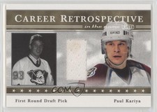 2003 In the Game-Used Signature Series Career Retrospective Gold /10 Paul Kariya