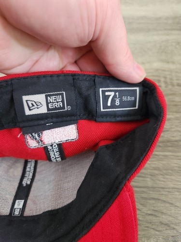 Miami Heat NBA Hat Cap Men's 7 1/8 Red Wool New Era 59FIFTY Hardwood Classics - Picture 6 of 6