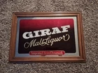 Vintage rare Giraf Beer bar sign mirror imported from Denmark 21x15 pub display