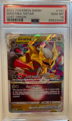 Pokémon Giratina VSTAR 131/196 Swsh11: Lost Origin Ultra Rare Holo PSA 10