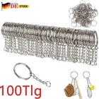 110x Schlüsselringe 25mm Schlüsselanhänger mit Verbindungskette Modeschmuck DE