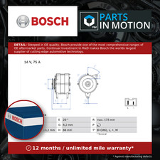 Alternator fits RENAULT MESSENGER 2.5D 90 to 99 Bosch 5000725698 5001014178