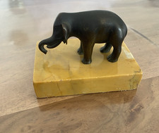 Small Bronze Elephant on Marble