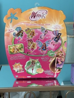NIB WINX CLUB FLORA BELIEVIX-Fluttering Wings Doll Jakks Pacific