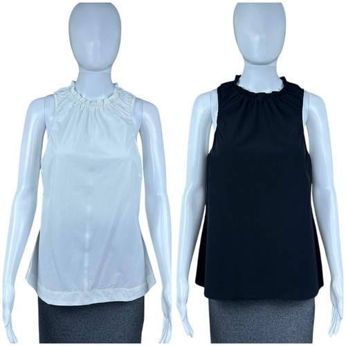 Athleta 2 Navigate Cinch Tank Tops Black and White Sz Small Athleisure Stretch