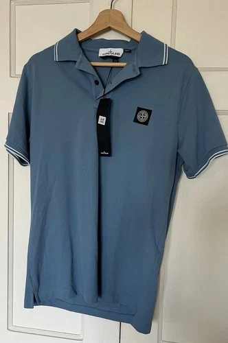 Stone Island Slim Fit Polo Shirt SS18 Periwinkle Mens Size L NWT 22S18 V0043 - product listing photo