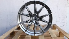 Set Of 19 Inch Wf Hyper Black Performance Euro Style Wheel Rims 19x8.5 5x112