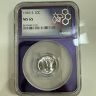 1945-S Mercury Dime MS65 PCGS Purple TraderBea Core