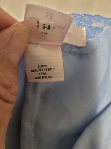 Victorias Secret abito donna blu pizzo slip sexy M camicia da notte lingerie y2k vintage - Foto 7 di 7