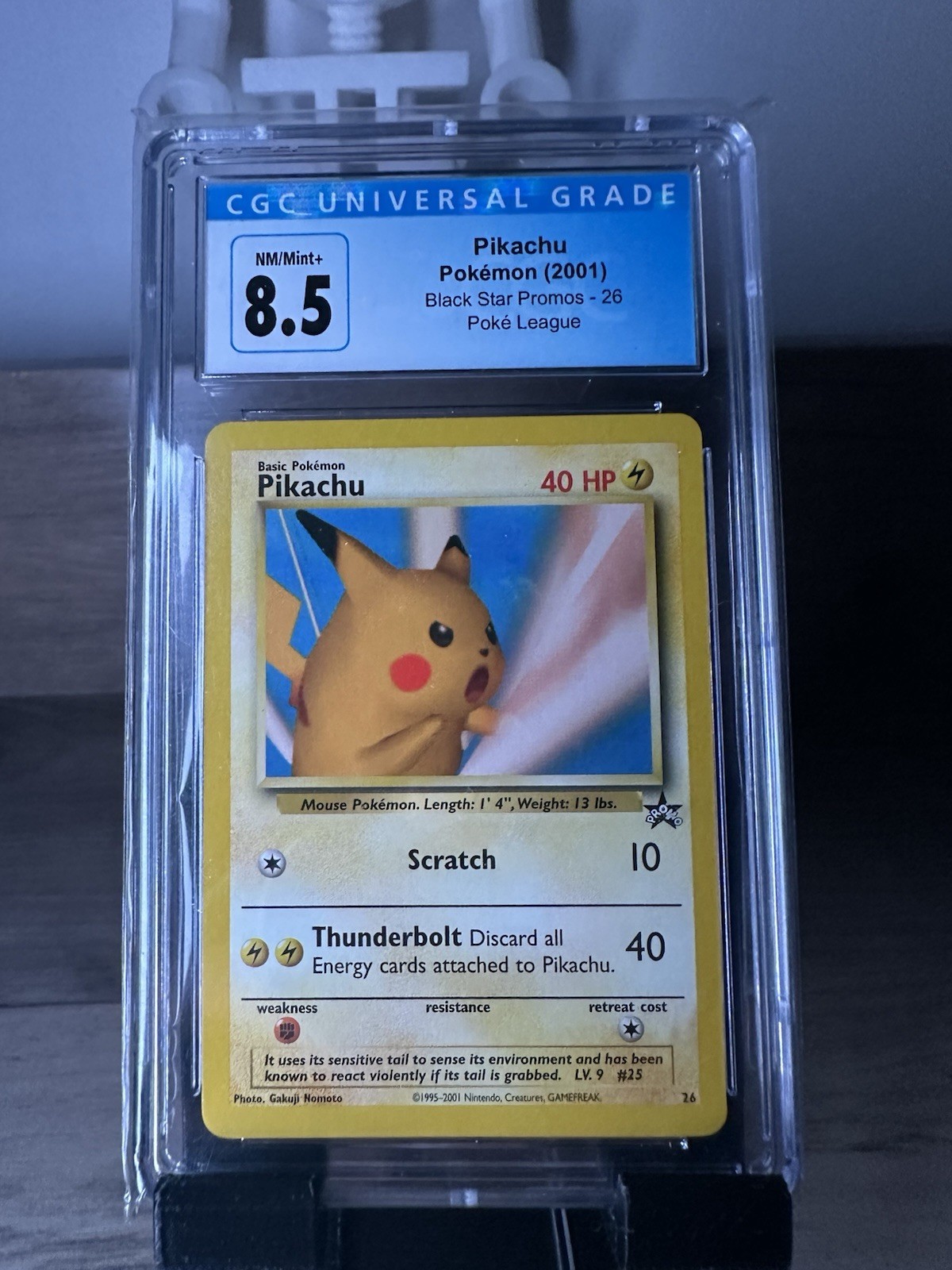 Pokemon TCG Pikachu 26 Black Star Promos Poke League Promo Eng 2001 CGC 8.5
