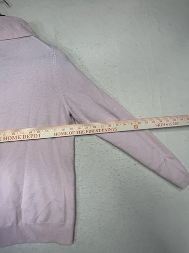 NWT Charter Club 2-Ply 100% Cashmere Sweater Cowl Neck Pink Womens Large Flaws - Picture 3 of 11