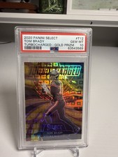 Tom Brady 2020Panini Select Turbocharged Gold Prizm #T12 SSP /10 PSA 10 Gem Mint