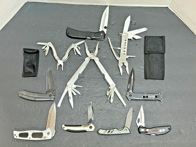 LOT of Multi-Tool and Knives, Winchester, Gerber, Frost, Tac-Force, Maxxam READ