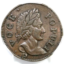 1760 N-11 R-4 PCGS AU 55 P Below Voce Populi Colonial Copper