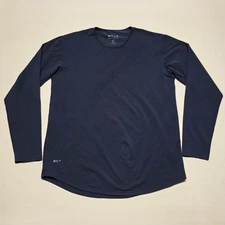 BYLT Lux Drop Cut T-Shirt Men Size XL Black Long Sleeve Pullover Reg Fit