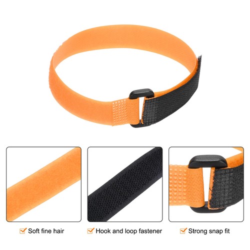 5Pcs Battery Tie Down Straps,0.8x16" Orange Nylon Hold Down Hook Loop Strap - Photo 3/6