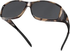 Yogo Vision Fit Over Wrap Sunglasses Polarized Lens Wear Over Eyeglasses 100 UV