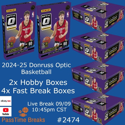 TORONTO RAPTORS 2024-25 OPTIC BASKETBALL - 2x Hobby Box 4x Fast Break BREAK 2474