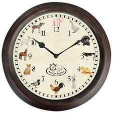 Esschert Design TF013 Clock Farm Animal Sounds, 11,8 x 1,8 x 11,8 inch