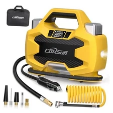  Portable Heavy Duty Tire Inflator Pump,Dual Cylinders & Dual Motors Tire 