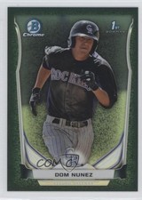 2014 Bowman Chrome Prospects Black Static Refractor 29/35 Dom Nunez #BCP30 v3i