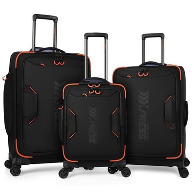 3 Piece Softside Luggage Set 22''+26''+30'' Waterproof Soft Shell Travel Suitcase
