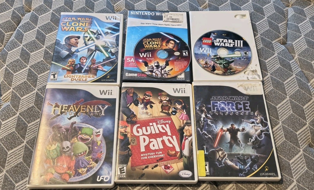 Lot Of 6 Nintendo Wii Games (Working)