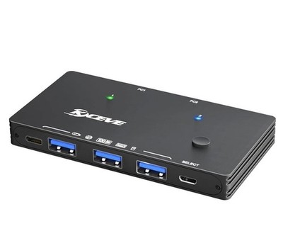  USB 3.0 10Gbps 2 Input 4 Output USB C for Devices Share Printer, Scanner Hub