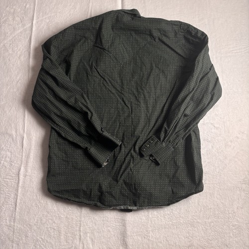Stetson Pearl Snap Green Western Brush Popper Langarm Button Shirt Herren XL - Bild 5 von 7