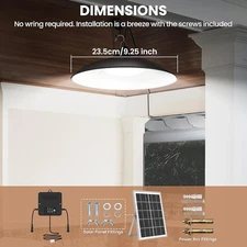 Outdoor Solar Pendant Light Dual Head – White LED Hanging Lamp Without Remote