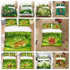 3D Cartoon Animals Forest Jungle Water Quilt Cover Duvet Cover Comforter set