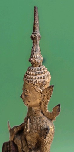 Antique ancien bronze BUDDHA BOUDDHA Rattanakosin Siam Thaïlande Thailand 6"×10" - Picture 8 of 18