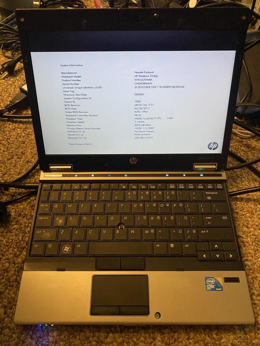 HP EliteBook 2540P PC Laptops & Netbooks for Sale - Shop New
