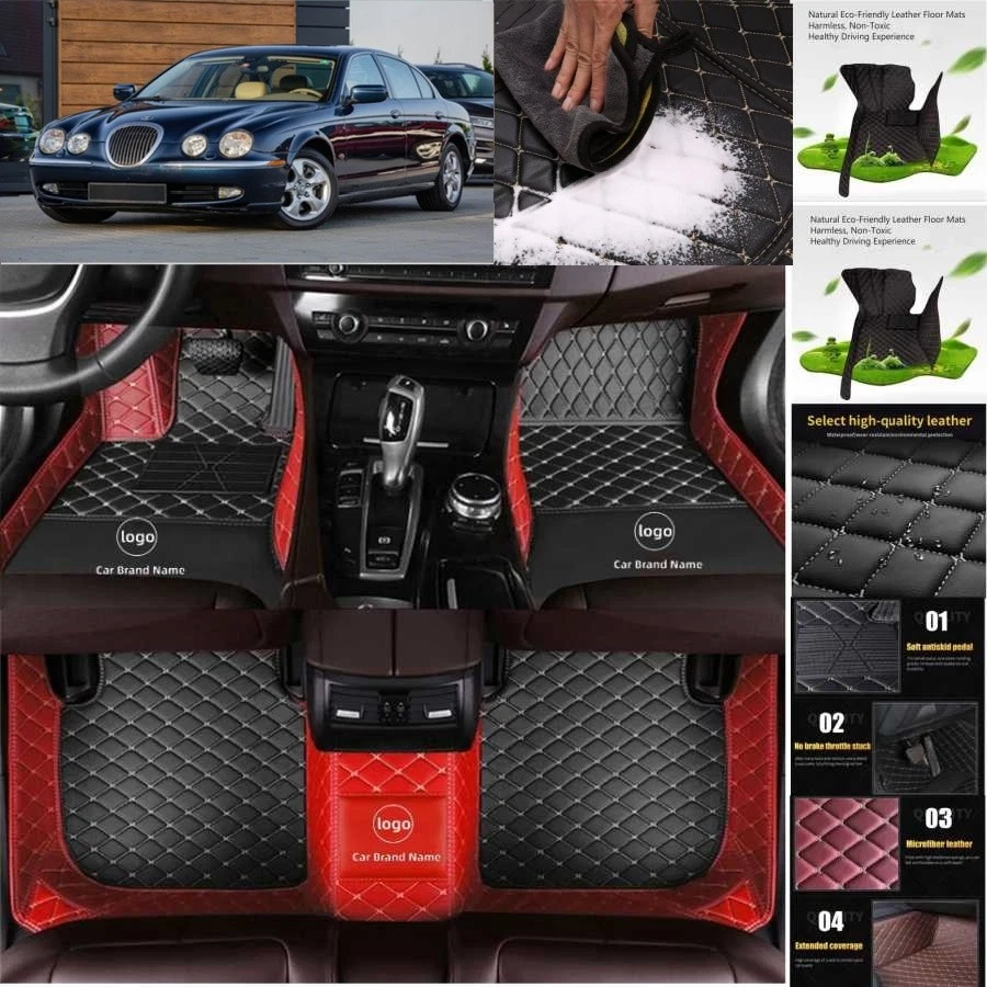 For Jaguar S-Type Car Floor Mats Custom Luxury Waterproof Auto Liners Carpets Foto 4 de 4
