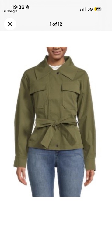 Bagatelle cargo green jacket tie front detailed sz M stylist trendy Party