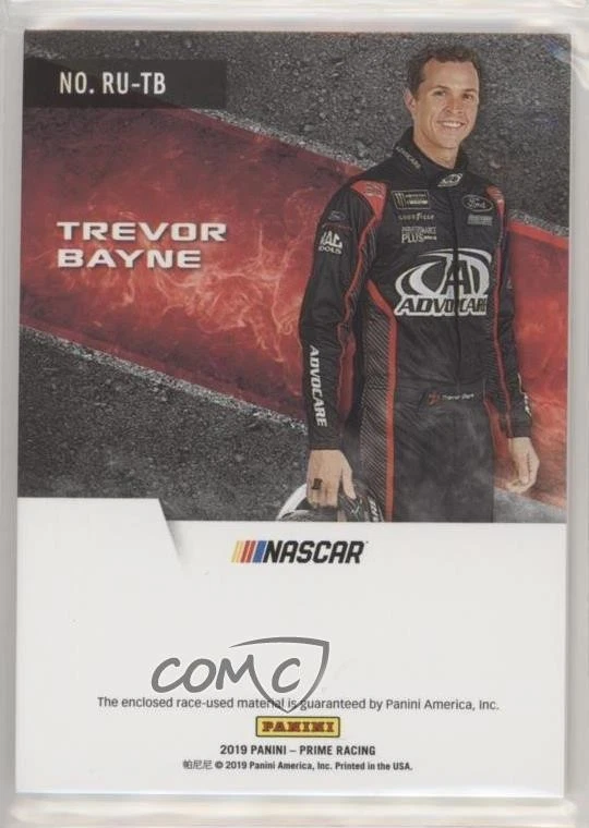 2019 Panini Prime Race-Used Firesuits /50 Trevor Bayne #RU-TB - Image 2 of 2