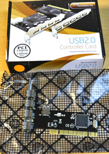 New - SYBA PCI USB 2.0 4 1 port controller card Model SD-V2-5U