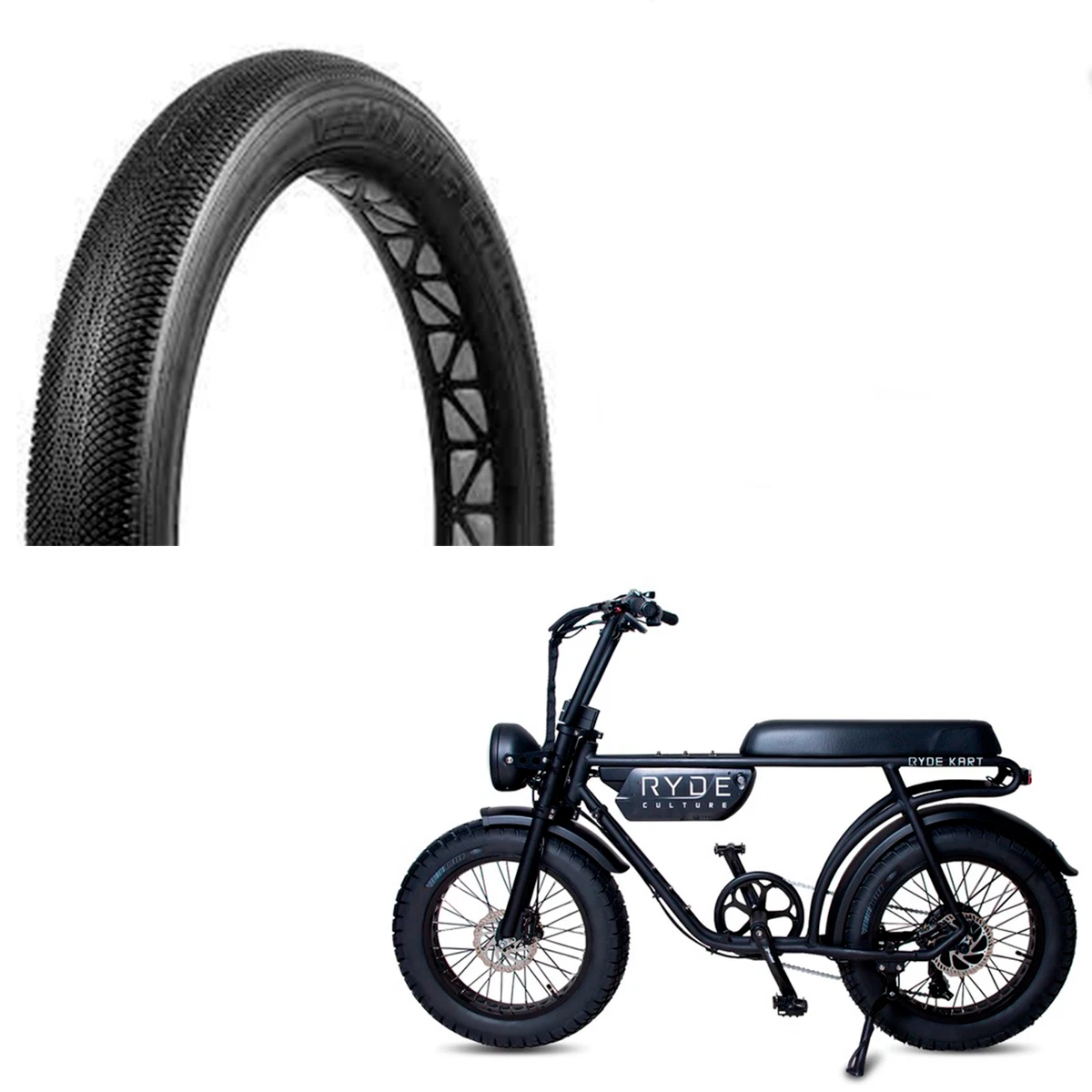 Pneu Vélo BMX Cub Pneu BMX SE Racing Cub 20 X 2,0 - Rouge Et Noir