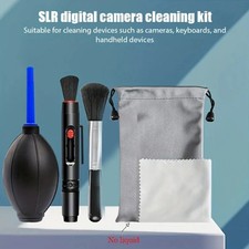 Camera Cleaning Kit with Blower, Brushes, Lens Cloth, and Pouch for Cameras and