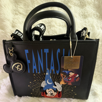 Primark Disney Fantasia Mickey Mouse Small Handbag Purse Black/Blue