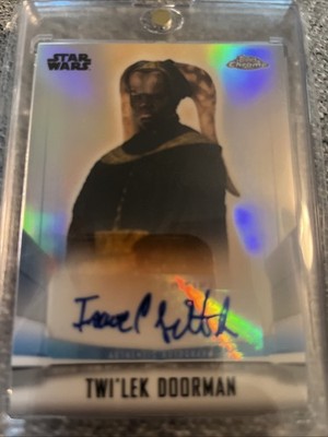Isaac Singleton Jr. Twi'lek Doorman 2022 Topps Chrome Star Wars Autograph #A-Is
